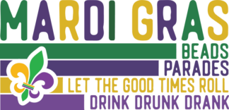 Mardi gras beads parades free svg file for members, Let the good times roll, tshirt design
