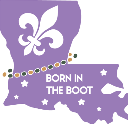 Louisiana map, Born in the boot free svg file for members, Fleur de lis, Mardi gras svg