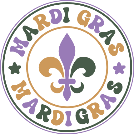 Mardi gras svg for sweatshirt, fleur de lis in a circle free svg file for members, Fat Tuesday