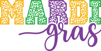Mardi gras, leopard skin design free svg file for members, Fat Tuesday sweatshirt design