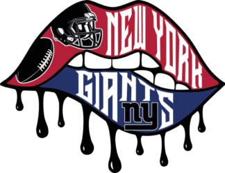 New York giants, biting dripping lips free svg file for members, NFL vector image
