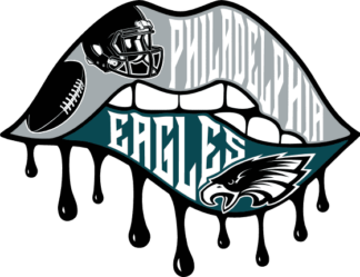 Philadelphia Eagles, biting dripping lips free svg file for members, NFL team mascot vector svg image