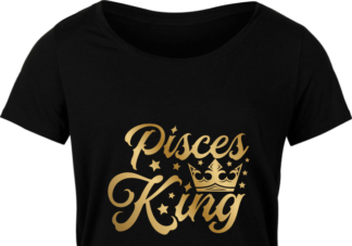 Pisces king free svg file for members, golden png for sublimation, zodiac birthday svg for tshirt