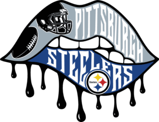Pittsburgh Steelers, dripping biting lips free svg file for members, American football team fan t-shirt design
