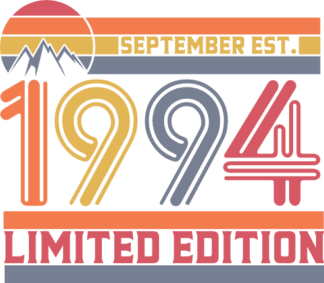 September Est 1994 limited edition free svg file for members, funny birthday sweatshirt design