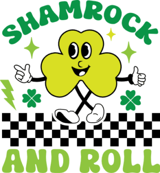 Shamrock and roll, clover leaf emoji free svg file for members, Saint Patrick day tshirt design