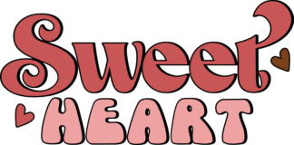 Valentine's day svg for baby onesie, Sweet heart - free svg file for members