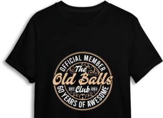 The old balls club official member, 60 years of awesome free svg file for members, funny birthday tshirt design