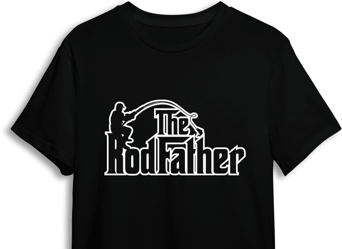  Funny Fishing T-Shirt The Rodfather Tee Fischermen