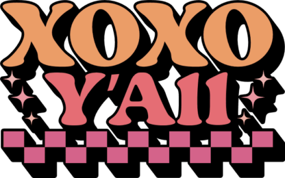 XOXO Y'all free svg file for members, valentine's day tshirt design
