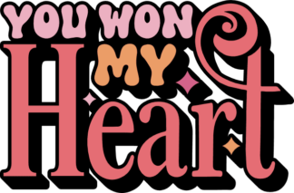 You won my heart free svg file for members, valentine's day gift
