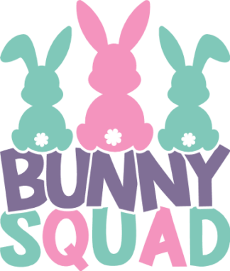 Bunny squad, Easter free svg file for members, hoodie design