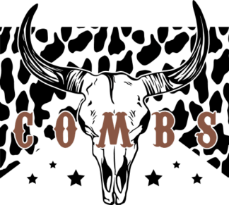 Combs, cow skull, leopard print free svg file for members, country tshirt design