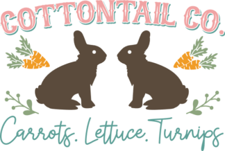 Cottontail co, carrots, lettuce, turnips free svg file for members, bunnies, Easter sign