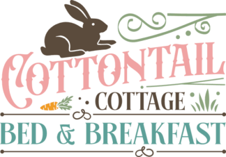 Cottontail cottage, bed and breakfast free svg file for members, Easter wall decor