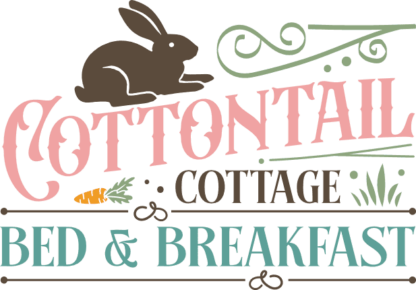 Cottontail cottage, bed and breakfast free svg file for members, Easter wall decor