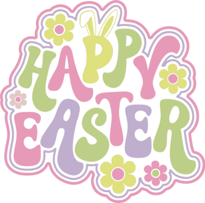 Floral Happy Easter Sign free svg file for members, Easter wishes svg