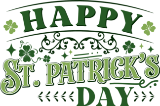 Happy st patrick's day wall art decoration - free svg file for members