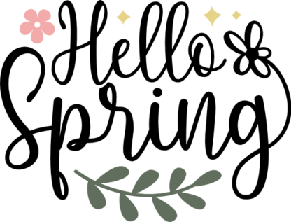 Hello spring poster free svg file for members, easter wall decor