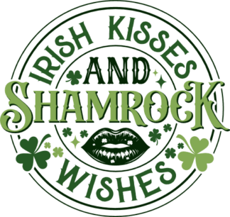 Saint patrick's day svg for shirt free svg file for members, Irish kisses and shamrock wishes