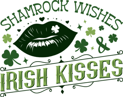 Shamrock wishes and irish kisses free svg file for members, St patrick's day svg for hoodie