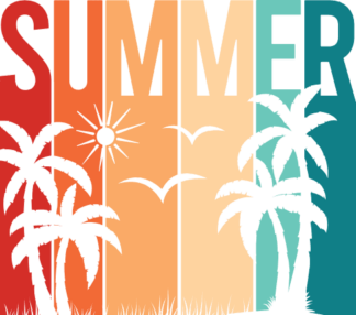 Summer sign and palm trees free svg file for members, svg for t-shirt