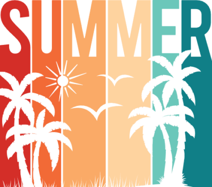Summer sign and palm trees free svg file for members, svg for t-shirt