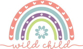 Wild child free svg file for members, rainbow, svg for toddler shirt