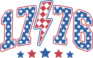 1776 sign, lightning free svg file for members, patriotic tshirt design