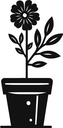 Flower pot free svg file for members, planting vector image, decal