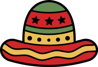 Mexican hat vector image free svg file for members, Cinco de mayo