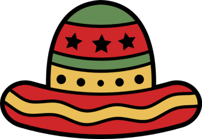 Mexican hat vector image free svg file for members, Cinco de mayo