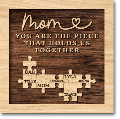 Mom, you are the piece that holds us together free svg file for members, mother's day gift