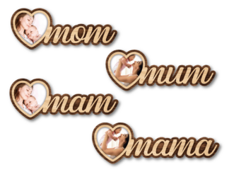 mom and baby, heart photo frame, free svg file for members, svg bundle, mother's day gift