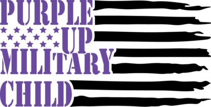 Purple up military child free svg file for members, distressed flag, t-shirt design