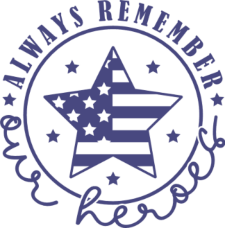4th of July svg for tee, free svg file for members, Always remember our heroes