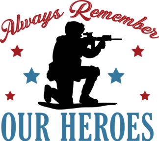Always remember our heroes free svg file for members, soldier, 4th of July svg for shirt