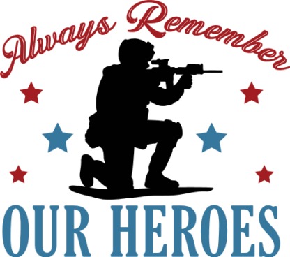 Always remember our heroes free svg file for members, soldier, 4th of July svg for shirt