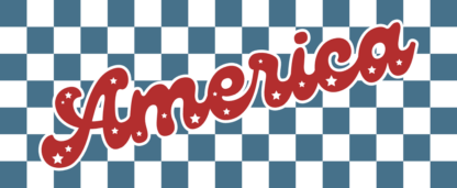 America sign, checkered background pattern free svg file for members, patriotic shirt design