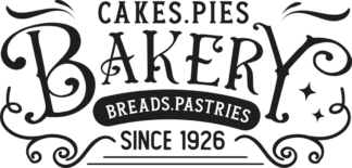 Cakes, pies, bakery, breads, pastries free svg file for members, bakery shop sign