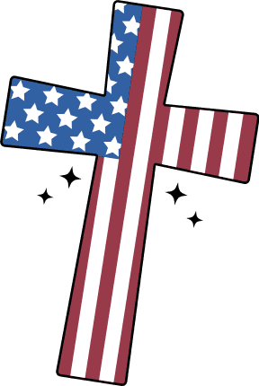 USA Flag Christian cross free svg file for members, vector image, patriotic memorial day, vinyl decal