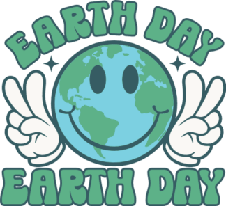 Earth day, planet earth smiley emoji and peace symbol free svg file for members, shirt design