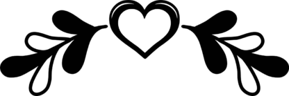 Heart and leaves clipart image free svg file for members, leafy decoration