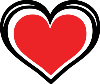 Double heart free svg file for members, clipart image, decal