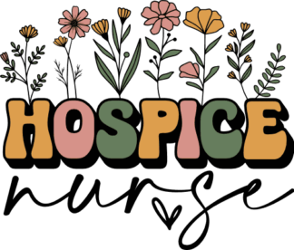 Hospice nurse free svg file for members, floral t-shirt design