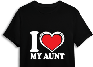 I love my aunt free svg file for members, gift for auntie, t-shirt design