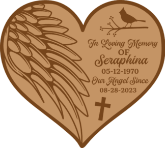 In Loving memory of, custom name free svg file for members, Personalized memorial day heart frame