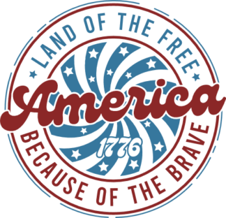 America 1776, Land of the free because of the brave free svg file for members, Independence Day tee design
