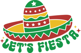 Let's Fiesta, Mexican hat free svg file for members, cinco de mayo sweatshirt design
