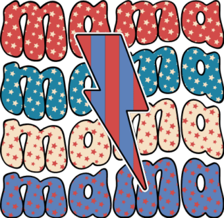Mama, echo stacked text free svg file for members, 4th of July shirt design for mom
